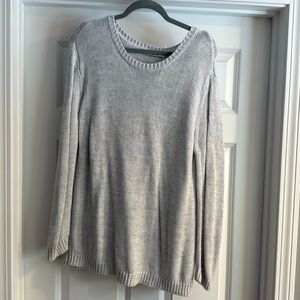 Grey open back sweater